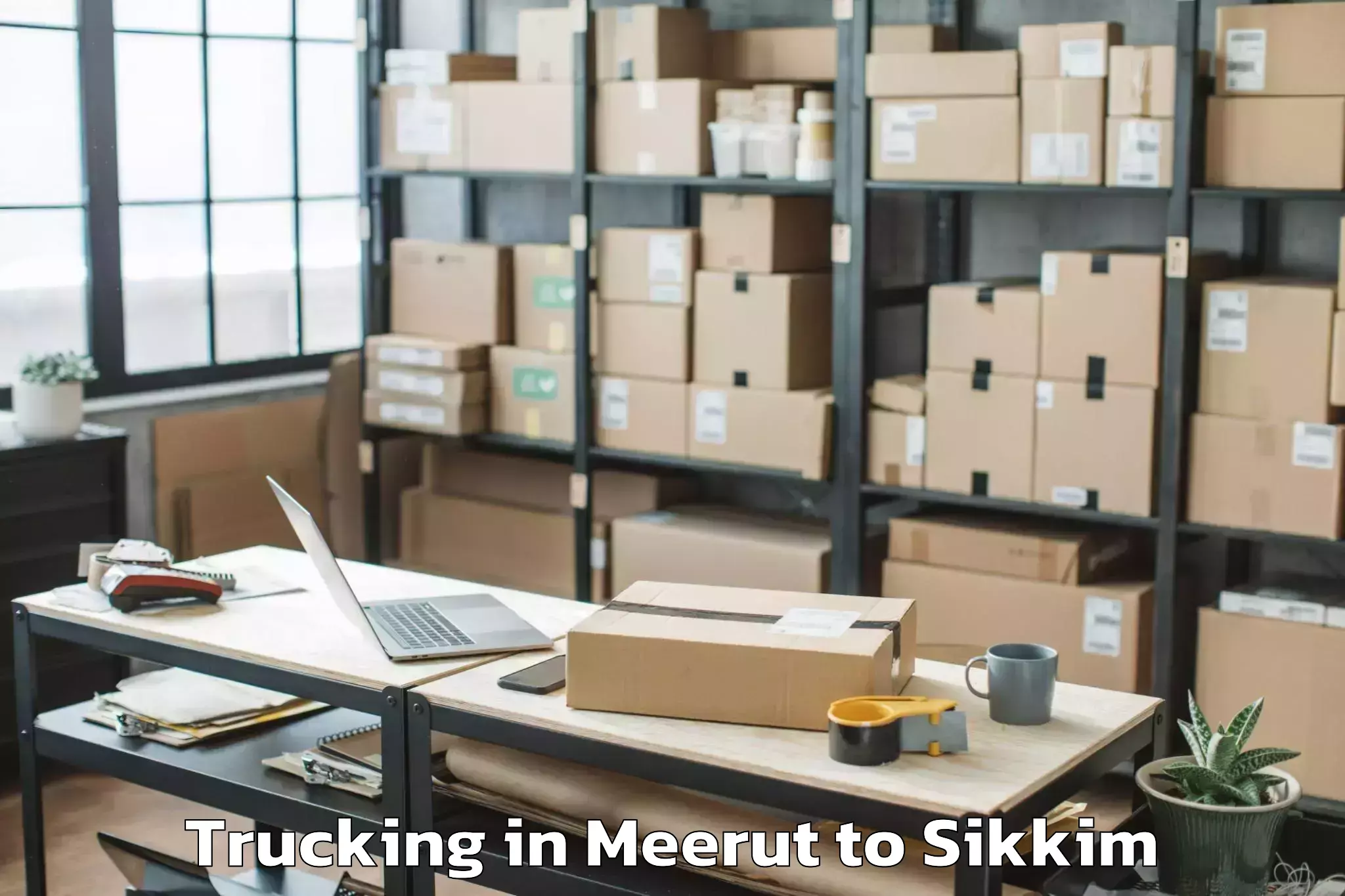 Get Meerut to Eiilm University Jorethang Trucking